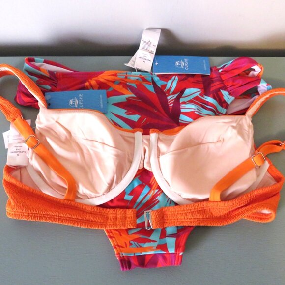 NWT‎ Cupshe Tropical Print 2 Pcs Bikini Swimsuit Size Medium - Picture 8 of 8